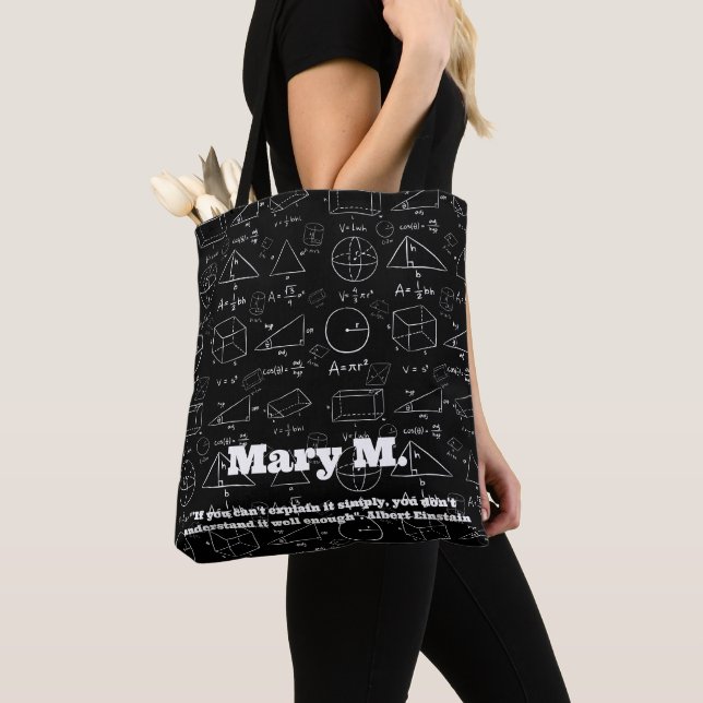 Geometrie, Mathematik und benutzerdefinierter Text Tasche (Von Nahem)