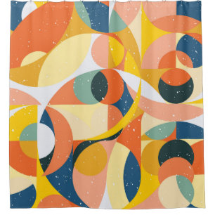 Geometrie-minimalistisches Kunstmuster mit einfach Duschvorhang