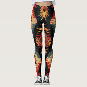 Geometrie mit amerikanisch Inspiriertem Design Leggings