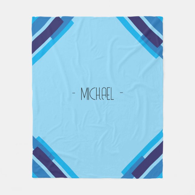 Geometrie mit monogramm Fleece Blanket (Vorderseite)