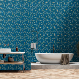 Geometrie Moderne Klasse Chic Deko Gold & Türkis Tapete