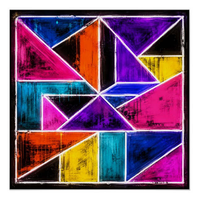Geometrie-Muster-Kunst Poster (Vorderseite)