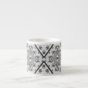 Geometrie , Muster , Schwarz und Weiß Espressotasse