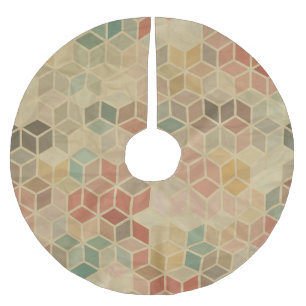 Geometrie nach hinten: Nahtloses Design Polyester Weihnachtsbaumdecke