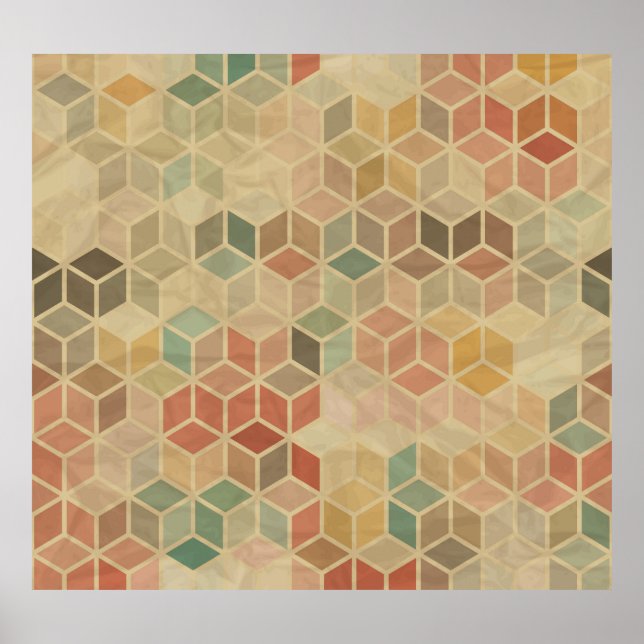 Geometrie nach hinten: Nahtloses Design Poster (Vorne)