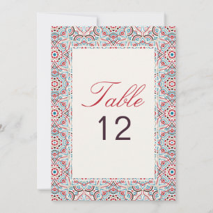 Géométrie Paillettes Métal Luxe Numéro de Table de