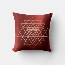 Geometrie Peach Pink Rose Gold Dreiecke Burgund Kissen