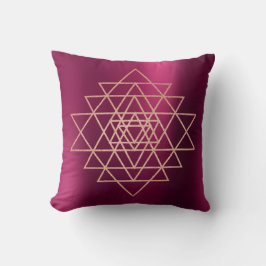 Geometrie Peach Pink Rose Gold Dreiecke Himbeere Kissen