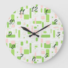 Geometrie Retro Mitteljahrhundert Moderne Große Wanduhr