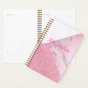 Geometrie, Rosa, Glitzer, Boss Babe Planner Planer