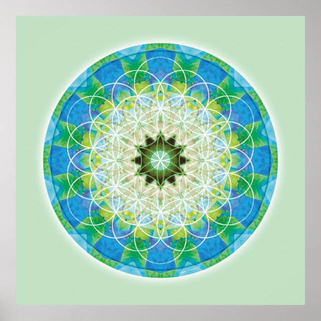 Géométrie sacrée Mandala 12 Poster (Devant)