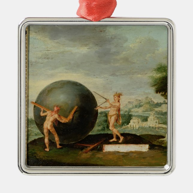 Geometrie Silbernes Ornament (Vorne)