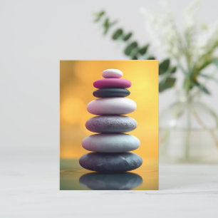 Geometrie Zen Spirituelle Ausgewogene Steine Kunst Postkarte