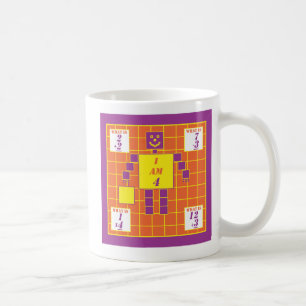 Geometrien-Tasse-Quadrat-Alter 4 Kaffeetasse