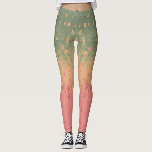 Geometrien - Wassermelon Leggings (Vorderseite)