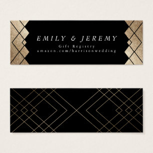 Géométrique Black Gold Gatsby Cadeaux de mariage