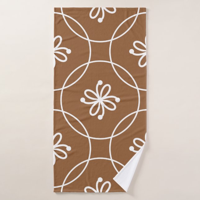 Géométrique florale : motif d'art vintage. (Serviette de bain)