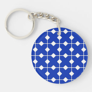 Géométrique moderne, Diamants - Bleu Cobalt