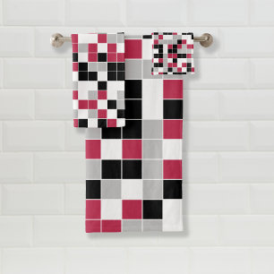 Géométrique moderne Magenta Black Grey