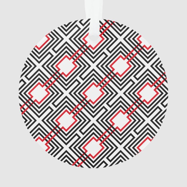 Géométrique rouge et blanc noir (dos)