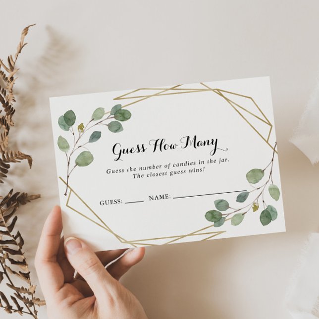 Géométrique Vert Devine Combien De Carte De Jeu (Créateur téléchargé)