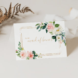 Géométrique verte et or de Merci d'honneur