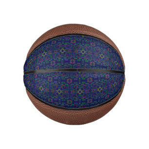 Geometrisblau Mini Basketball