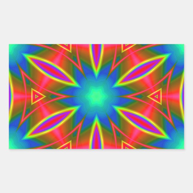 Geometrisch 160614 (01) rechteckiger aufkleber (Vorderseite)