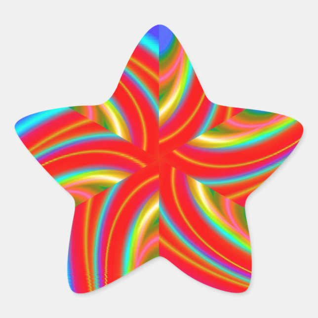 Geometrisch 160614 (04)  Stern-Aufkleber (Vorderseite)