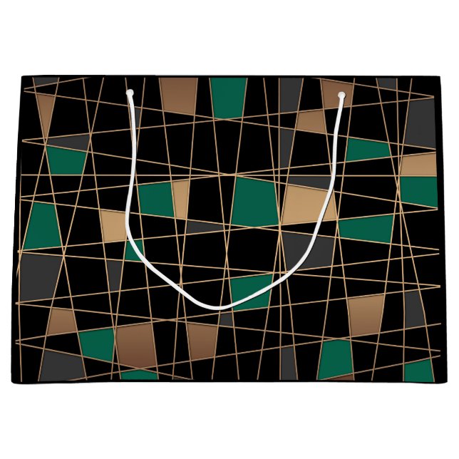 Geometrisch, abstrakt große geschenktüte (Vorderseite)