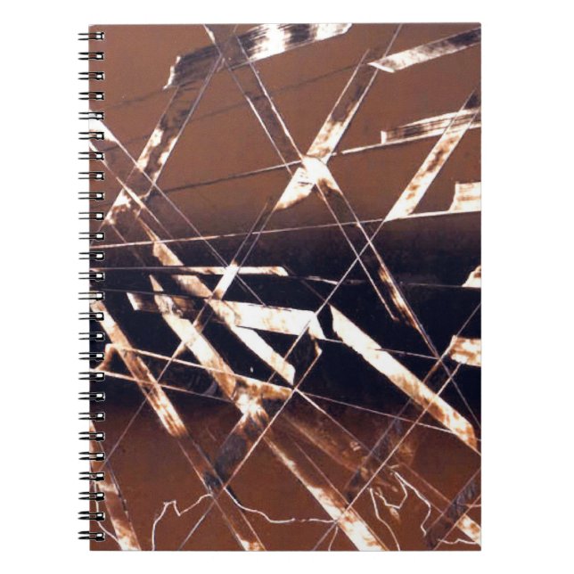 Geometrisch Abstrakt in braun und schwarz Notizblock (Vorderseite)