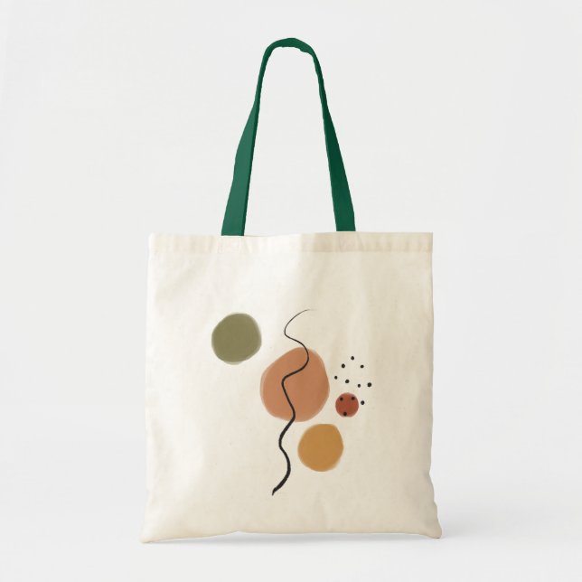 Geometrisch, abstrakt, minimal, modern, pastellfar tragetasche (Vorne)