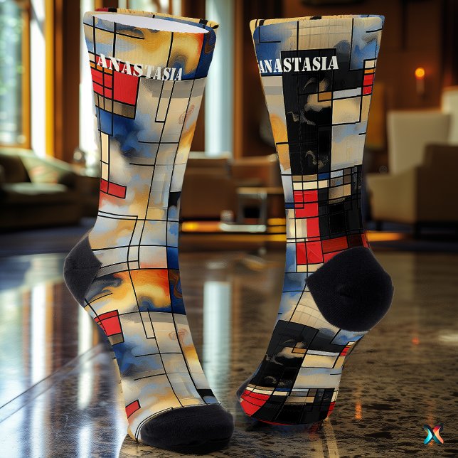 Geometrisch Abstrakt mit Bold Artistic Patterns Socken (Von Creator hochgeladen)