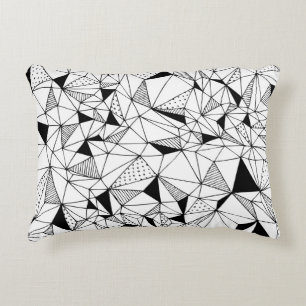 Geometrisch Abstrakt: Polygonaler Hintergrund Art. Dekokissen