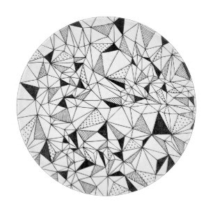 Geometrisch Abstrakt: Polygonaler Hintergrund Art. Schneidebrett