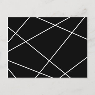 Geometrisch abstrakt - weiß und schwarz. postkarte