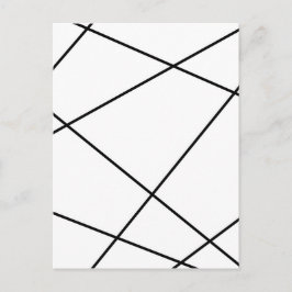 Geometrisch abstrakt - weiß und schwarz. postkarte
