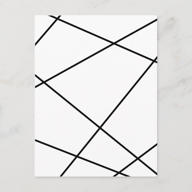 Geometrisch abstrakt - weiß und schwarz. postkarte (Vorderseite)