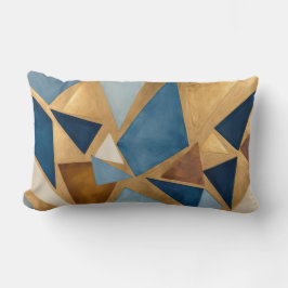 geometrisch abstrakte Blues und Metalle Lendenkissen
