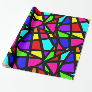 Geometrisch Abstraktes Hartglas Geschenkpapier