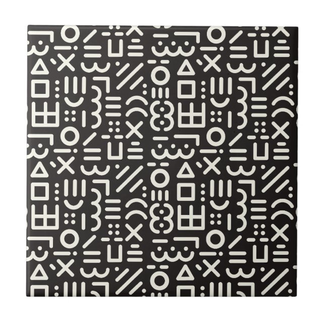 geometrisch abstraktes Muster Fliese (Vorderseite)