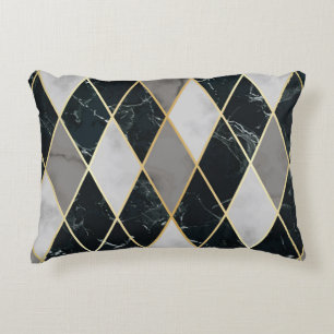 Geometrisch aus Marmor: Gold Lines Luxury Dekokissen