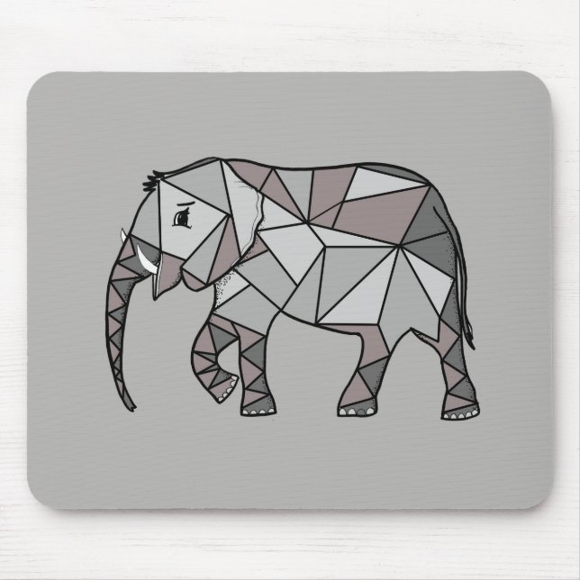 geometrisch, Bischof grau 2 Mousepad (Vorne)