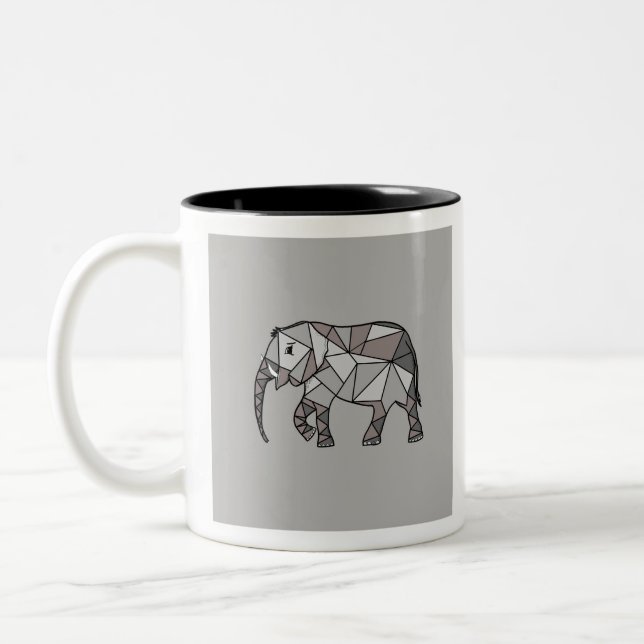 geometrisch, Bischof grau 2 Zweifarbige Tasse (Links)