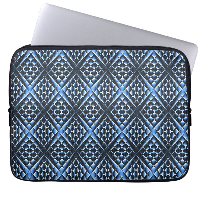 Geometrisch blau ... laptopschutzhülle (Vorderseite)
