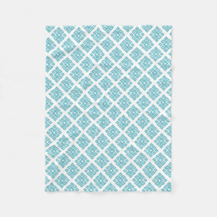 geometrisch blaue und weiße gemusterte Decke für S
