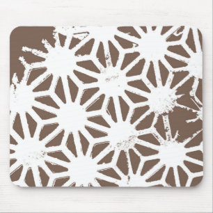 geometrisch braun-weiß mousepad