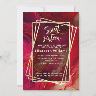 geometrisch coole Abstrakte Aquarellfarbe Einladung