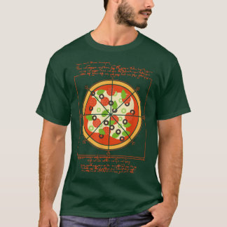 Geometrisch Da Vinci Pizza Pizza Artist Pizzaholic T-Shirt