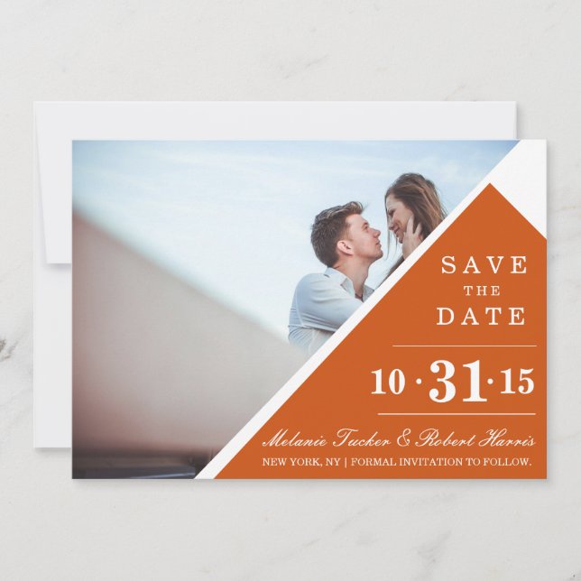 Geometrisch Daten speichern | ABWEICHUNGEN Save The Date (Vorderseite)